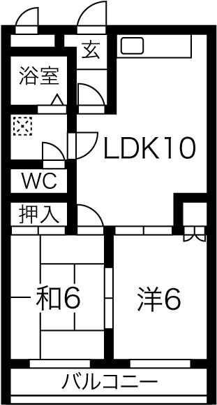 EST-AY(2LDK/2階)の間取り写真