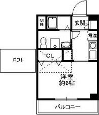 ベルデビエント千里山(1K/1階)の間取り写真