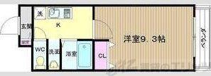 アレルヤ(1K/4階)の間取り写真