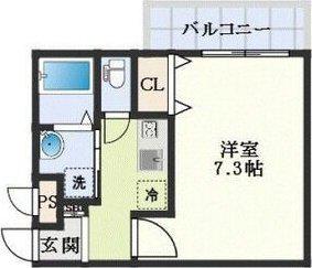 AILE柴島(1K/3階)の間取り写真