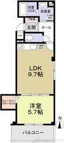 ベルフルール(1LDK/1階)の間取り写真