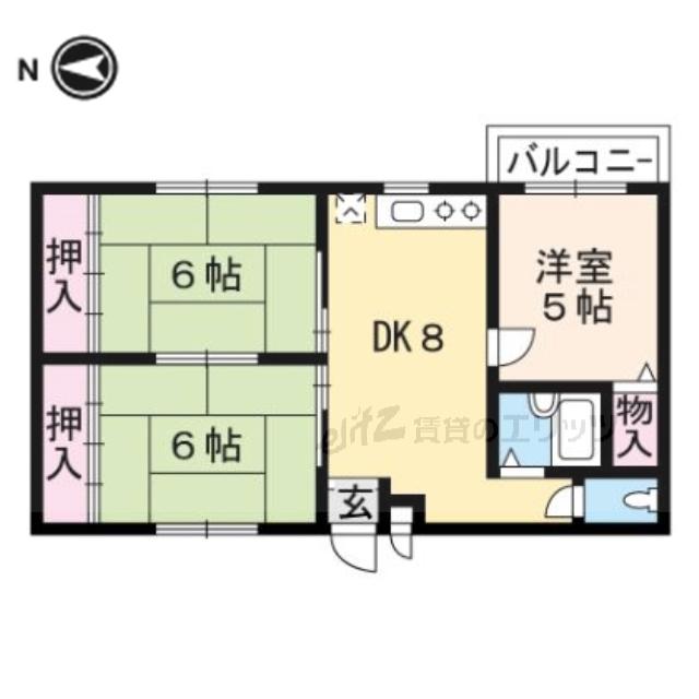 西町ロイヤルマンション(3DK/2階)の間取り写真