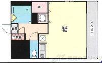 シャトーボヌール今城(ワンルーム/3階)の間取り写真