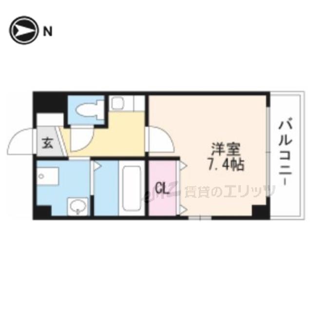 アルハステージ城北(ワンルーム/6階)の間取り写真