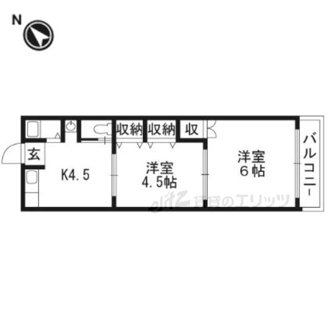 むつみマンション(2DK/3階)の間取り写真