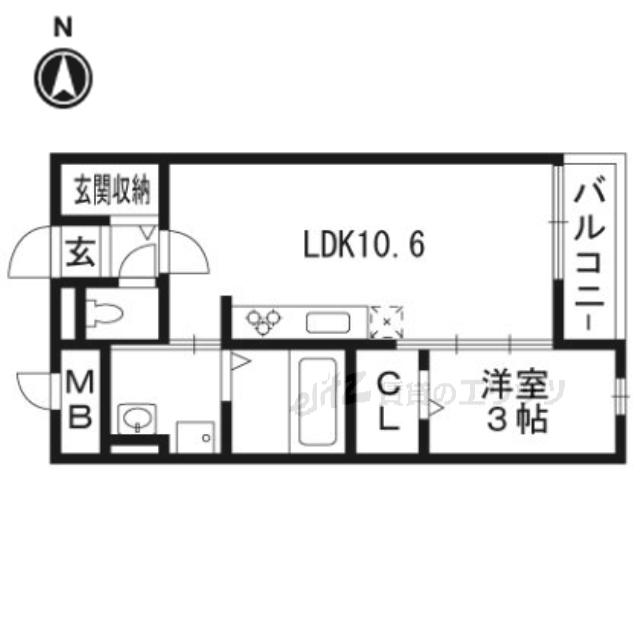 アルヴィータ(1LDK/1階)の間取り写真