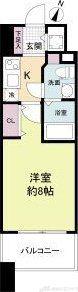 プラウドフラット新大阪(1K/12階)の間取り写真