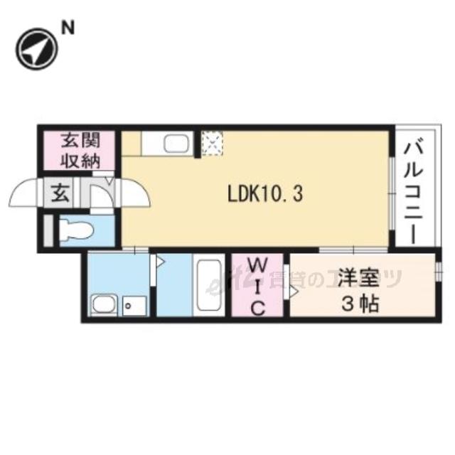 プランドール高槻(1LDK/1階)の間取り写真