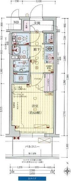プレサンス新大阪ストリーム(1K/10階)の間取り写真