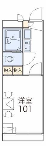 レオパレス南平台(1K/2階)の間取り写真