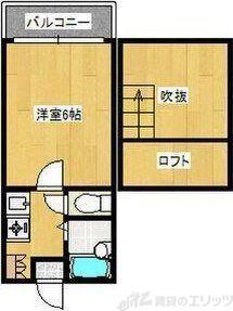 ハイマート福寿(1K/2階)の間取り写真
