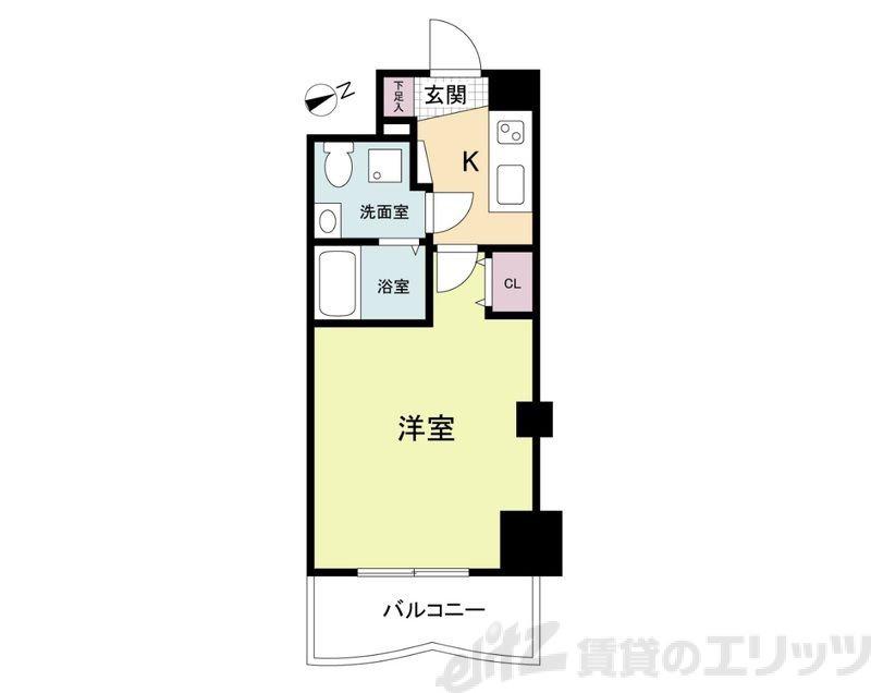 セレニテ新大阪弐番館(1K/14階)の間取り写真