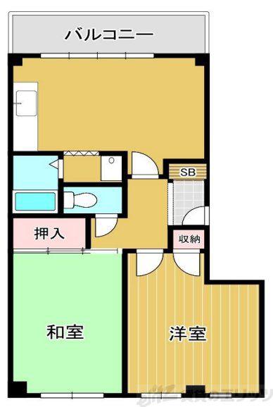 森岡ビル(2DK/2階)の間取り写真