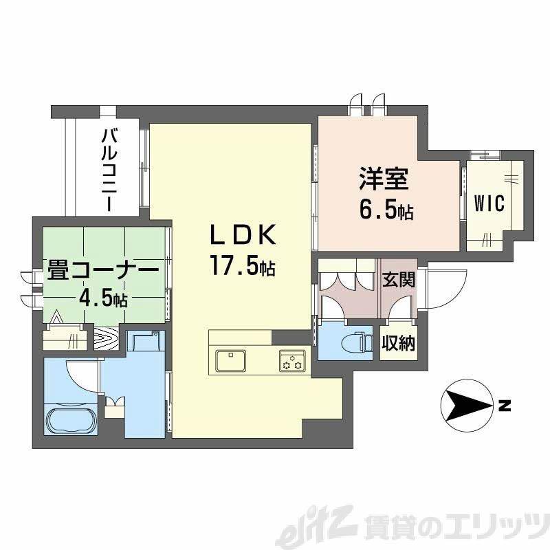 メゾンオリーブⅢ(2LDK/2階)の間取り写真