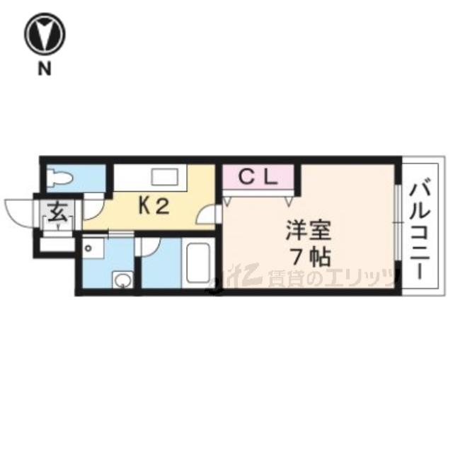ベルダージ21(1K/3階)の間取り写真