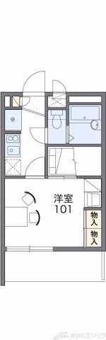 レオパレスプラスパ平田(1K/1階)の間取り写真