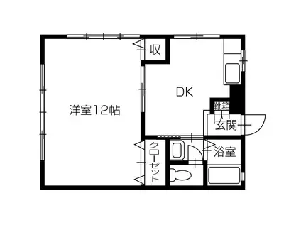 第2コーポ武田(1DK/2階)の間取り写真