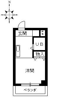 メゾンドエトワール(ワンルーム/7階)の間取り写真