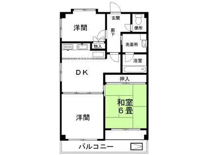 コーポラス葵(3DK/5階)の間取り写真