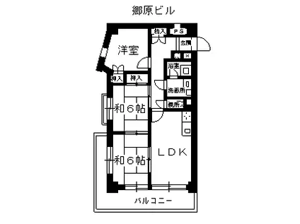 郷原ビル(3LDK/5階)の間取り写真