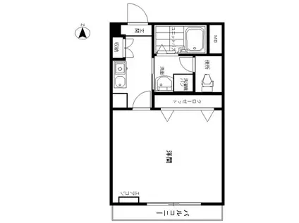 ハイツ東大手(1K/2階)の間取り写真