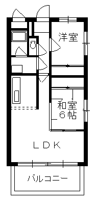 メゾンドール上泉(2LDK/9階)の間取り写真