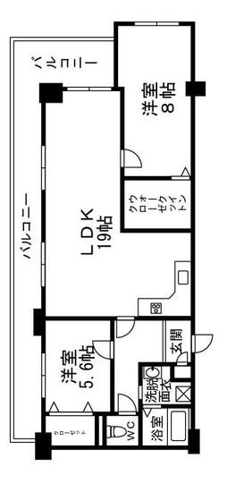 新栄グリーンハイツ(2LDK/3階)の間取り写真