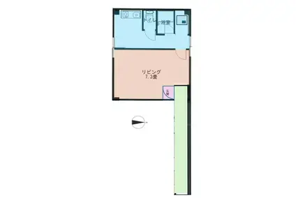 鈴木ビル(1K/1階)の間取り写真