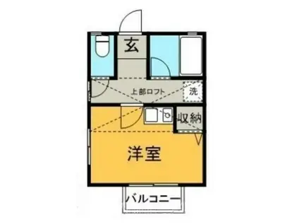 ベストハウス(1K/2階)の間取り写真