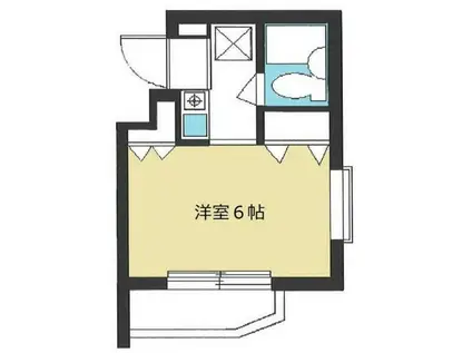 シルク宮崎台(1K/2階)の間取り写真