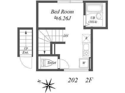 PARK MAISON ISHIKAWADAI(ワンルーム/2階)の間取り写真