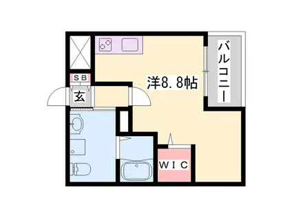 ソプラリア(ワンルーム/1階)の間取り写真