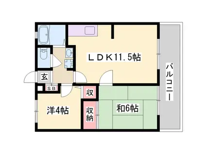 パストラル(2LDK/1階)の間取り写真