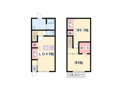 メゾンクレスト(2LDK/1階)の間取り写真