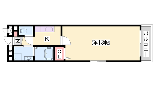 加古川線 滝野駅 徒歩7分 2階建 築15年(1K/2階)の間取り写真