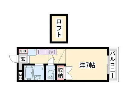 ジュネス新在家(1K/1階)の間取り写真