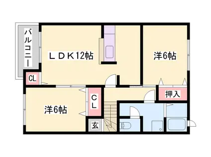 LITTLEBIRD(2LDK/2階)の間取り写真