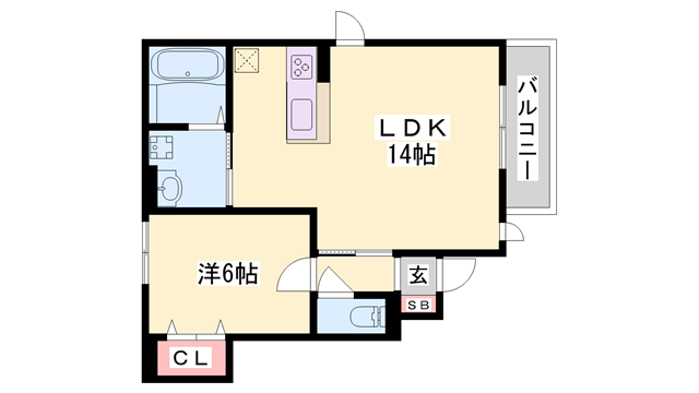 BIO HOUSE Ⅱ(1LDK/1階)の間取り写真