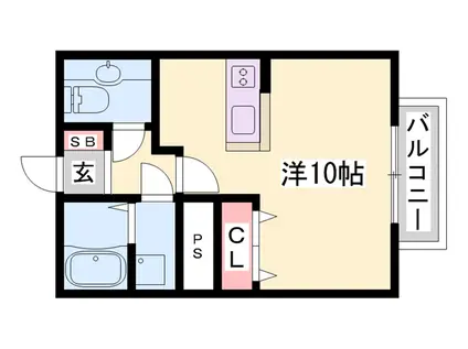 ロイヤル羽子田 Ⅱ(ワンルーム/1階)の間取り写真