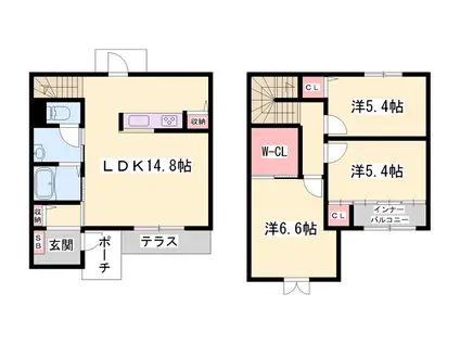 山陽電気鉄道本線 山陽曽根駅 徒歩11分 2階建 築17年(3LDK/2階)の間取り写真