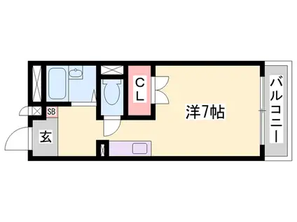 サンフレッチェ南条B(1K/2階)の間取り写真