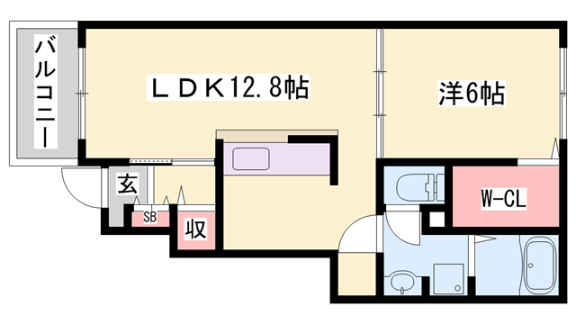 レクシオーレ(1LDK/1階)の間取り写真