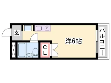 プレアール粟津(ワンルーム/3階)の間取り写真