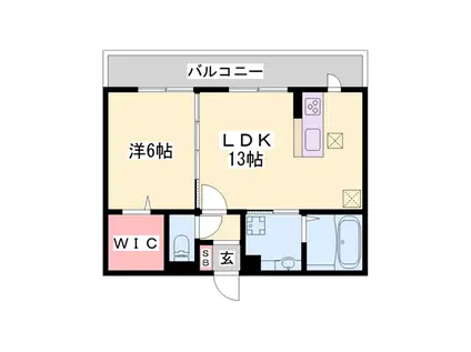 山陽本線 相生駅(兵庫) 徒歩14分 3階建 築7年(1LDK/1階)の間取り写真