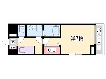 フェリオ(1K/2階)の間取り写真