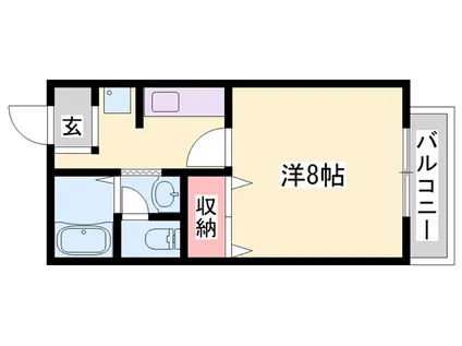 アヴニール今宿(1K/2階)の間取り写真