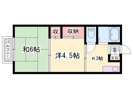 シティハイツ大塩(2K/2階)の間取り写真