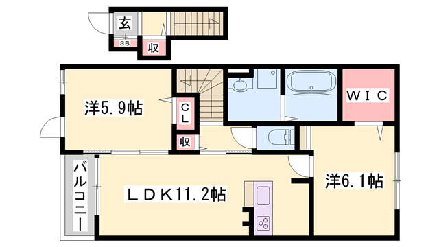 フロレスタ(2LDK/2階)の間取り写真