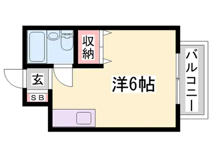 OMレジデンス姫路(ワンルーム/4階)の間取り写真