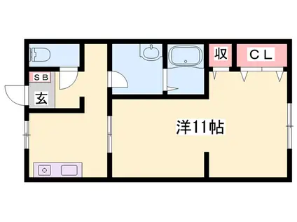大開マンション(1K/1階)の間取り写真